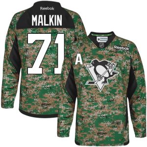 NHL Pittsburgh Penguins Trikot #71 Evgeni Malkin Authentic Camo Reebok Veterans Day Practice